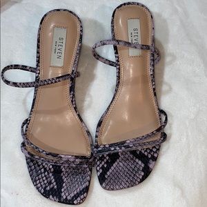 Snake print heels